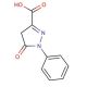 5-Oxo-1-phenyl-2-pyrazolin-3-carboxylic acid (CAS 119-18-6) - chemical structure image