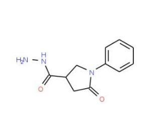 5-oxo-1-phenylpyrrolidine-3-carbohydrazide - chemical structure image