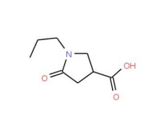 5-Oxo-1-propylpyrrolidine-3-carboxylic acid (CAS 208118-23-4) - chemical structure image