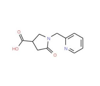 5-Oxo-1-pyridin-2-ylmethyl-pyrrolidine-3-carboxylic acid (CAS 845546-25-0) - chemical structure image