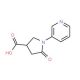 5-Oxo-1-pyridin-3-ylpyrrolidine-3-carboxylic acid (CAS 914637-52-8) - chemical structure image