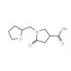 5-Oxo-1-(tetrahydro-furan-2-ylmethyl)-pyrrolidine-3-carboxylic acid - chemical structure image