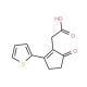 (5-Oxo-2-thiophen-2-yl-cyclopent-1-enyl)-acetic acid (CAS 436086-95-2) - chemical structure image