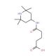 5-Oxo-5-[(2,2,6,6-tetramethylpiperidin-4-yl)amino]pentanoic acid - chemical structure image