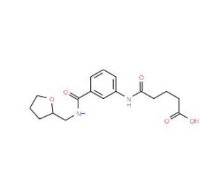 5-Oxo-5-(3-{[(tetrahydro-2-furanylmethyl)amino]-carbonyl}anilino)pentanoic acid - chemical structure image