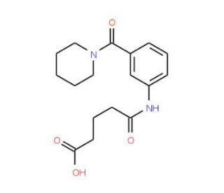 5-Oxo-5-[3-(1-piperidinylcarbonyl)anilino]-pentanoic acid (CAS 1030497-05-2) - chemical structure image