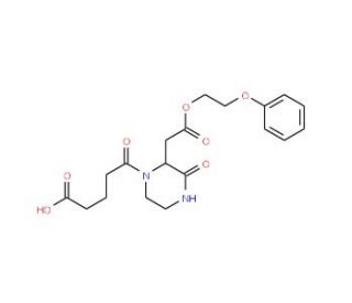 5-Oxo-5-{3-oxo-2-[2-oxo-2-(2-phenoxyethoxy)ethyl]-1-piperazinyl}pentanoic acid - chemical structure image
