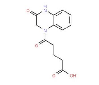 5-Oxo-5-(3-oxo-3,4-dihydro-2H-quinoxalin-1-yl)-pentanoic acid (CAS 436088-60-7) - chemical structure image