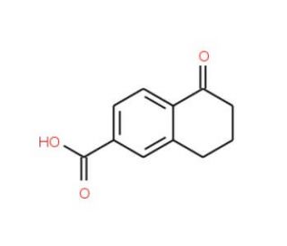5-Oxo-5,6,7,8-tetrahydronaphthalene-2-carboxylic acid (CAS 3470-46-0) - chemical structure image
