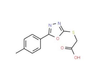 (5-p-Tolyl-[1,3,4]oxadiazol-2-ylsulfanyl)-acetic acid - chemical structure image