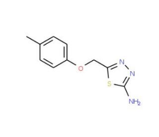 5-p-Tolyloxymethyl-[1,3,4]thiadiazol-2-ylamine (CAS 84138-77-2) - chemical structure image