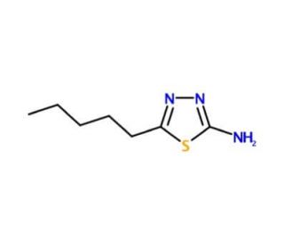 5-Pentyl-[1,3,4]thiadiazol-2-ylamine (CAS 52057-90-6) - chemical structure image