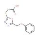 (5-Phenoxymethyl-[1,3,4]oxadiazol-2-ylsulfanyl)-acetic acid - chemical structure image