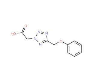 [5-(phenoxymethyl)-2H-tetrazol-2-yl]acetic acid - chemical structure image