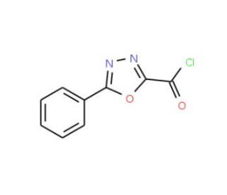 5-Phenyl-1,3,4-oxadiazole-2-carbonyl chloride (CAS 98591-60-7) - chemical structure image
