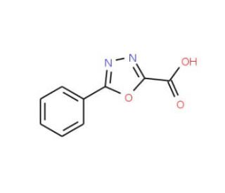 5-Phenyl-1,3,4-oxadiazole-2-carboxylic acid (CAS 99066-76-9) - chemical structure image