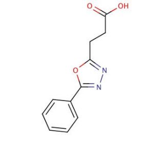 5-Phenyl-1,3,4-oxadiazole-2-propionic acid (CAS 23464-98-4) - chemical structure image