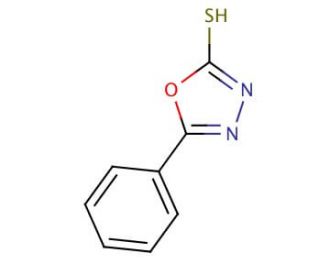 5-Phenyl-1,3,4-oxadiazole-2-thiol (CAS 3004-42-0) - chemical structure image