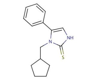 5-phenyl-1-(tetrahydrofuran-2-ylmethyl)-1H-imidazole-2-thiol (CAS 923811-99-8) - chemical structure image