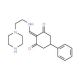 5-Phenyl-2-{[(2-piperazin-1-ylethyl)amino]-methylene}cyclohexane-1,3-dione - chemical structure image