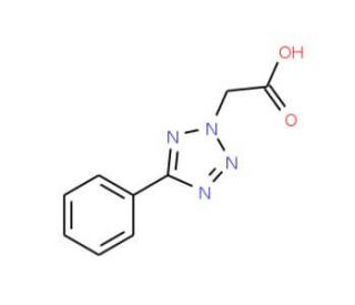 (5-phenyl-2H-tetrazol-2-yl)acetic acid (CAS 21743-68-0) - chemical structure image