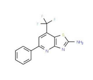 5-phenyl-7-(trifluoromethyl)[1,3]thiazolo[4,5-b]pyridin-2-amine - chemical structure image