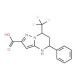 5-Phenyl-7-trifluoromethyl-4,5,6,7-tetrahydro-pyrazolo[1,5-a]pyrimidine-2-carboxylic acid - chemical structure image