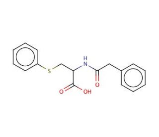 5-Phenyl-N-phenylacetyl cysteine acid - chemical structure image