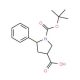 5-Phenyl-pyrrolidine-1,3-dicarboxylic acid 1-tert-butyl ester (CAS 885277-76-9) - chemical structure image