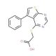 (5-Phenyl-thieno[2,3-d]pyrimidin-4-ylsulfanyl)-acetic acid - chemical structure image