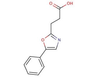 5-Phenyloxazole-2-propionic acid (CAS 23485-68-9) - chemical structure image