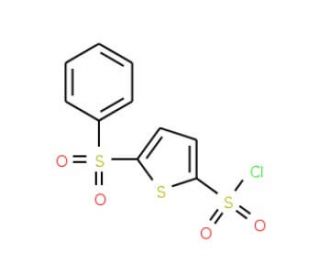 5-Phenylthiophene-2,5-disulphonyl chloride (CAS 166964-37-0) - chemical structure image