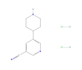 5-(Piperidin-4-yl)nicotinonitrile dihydrochloride (CAS 1137949-73-5) - chemical structure image