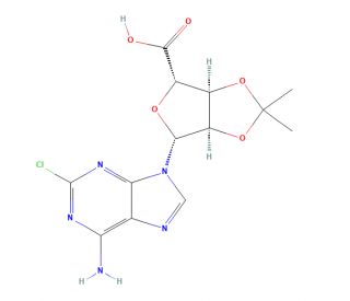 5&prime;-Carboxy-2-chloro-2&prime;-3&prime;-O-isopropylideneadenosine (CAS 72209-20-2) - chemical structure image