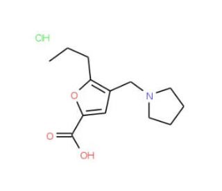 5-Propyl-4-pyrrolidin-1-ylmethyl-furan-2-carboxylic acid hydrochloride - chemical structure image