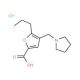 5-Propyl-4-pyrrolidin-1-ylmethyl-furan-2-carboxylic acid hydrochloride - chemical structure image