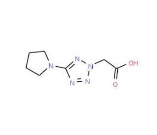 5-(Pyrrolidin-1-yl)-2H-tetrazole-2-acetic acid (CAS 374822-49-8) - chemical structure image
