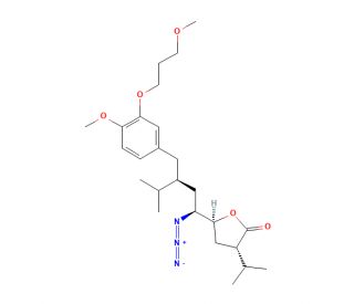 5(S)-[1(S)-Azido-3(S)-[4-methoxy-3-(3-methoxypropoxy)benzyl]-4-methylpentyl]-3(S)-isopropyldihydrofuran-2-one (CAS 324763-46-