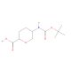 5-((tert-Butoxycarbonyl)amino)tetrahydro-2H-pyran-2-carboxylic Acid (CAS 1408074-42-9) - chemical structure image
