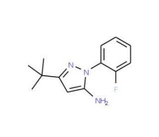 5-tert-Butyl-2-(2-fluorophenyl)-2H-pyrazol-3ylamine (CAS 845866-86-6) - chemical structure image