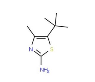 5-tert-Butyl-4-methyl-thiazol-2-ylamine (CAS 45865-42-7) - chemical structure image