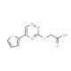 [(5-thien-2-yl-1,2,4-triazin-3-yl)thio]acetic acid - chemical structure image