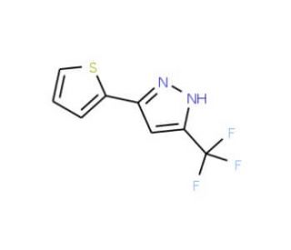 5-(Thien-2-yl)-3-(trifluoromethyl)-1H-pyrazole (CAS 26974-16-3) - chemical structure image