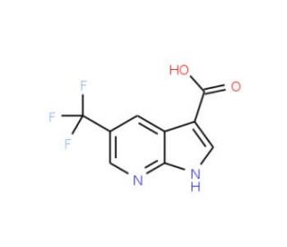 5-(Trifluoromethyl)-1H-pyrrolo[2,3-b]pyridine-3-carboxylic acid (CAS 1171920-15-2) - chemical structure image