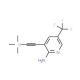 5-(Trifluoromethyl)-3-((trimethylsilyl)ethynyl)-pyridin-2-amine (CAS 1036027-52-7) - chemical structure image