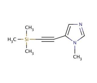 5-[(Trimethylsilyl)ethynyl])-1-methylimidazole (CAS 480439-45-0) - chemical structure image
