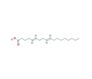 5(Z),9(Z)-Octadecadienoic acid (CAS 26549-54-2) - chemical structure image