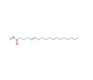 5(Z)-Octadecenoic acid (CAS 676-29-9) - chemical structure image