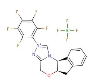5a(R),10b(S)-5a,10b-Dihydro-2-(pentafluorophenyl)-4H,6H-indeno[2,1-b][1,2,4]triazolo[4,3-d][1,4]oxazinium tetrafluoroborate (