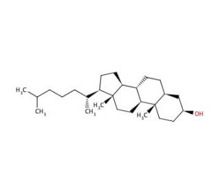 5&alpha;-Cholestan-3&beta;-ol (CAS 80-97-7) - chemical structure image